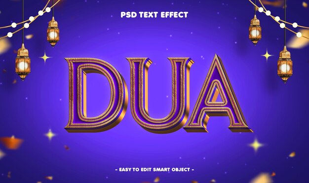 Efecto de texto Dua editable