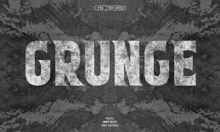 PSD gratuito efecto de texto editable 3d grunge