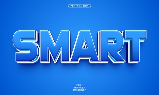 Efecto de texto editable en 3D inteligente
