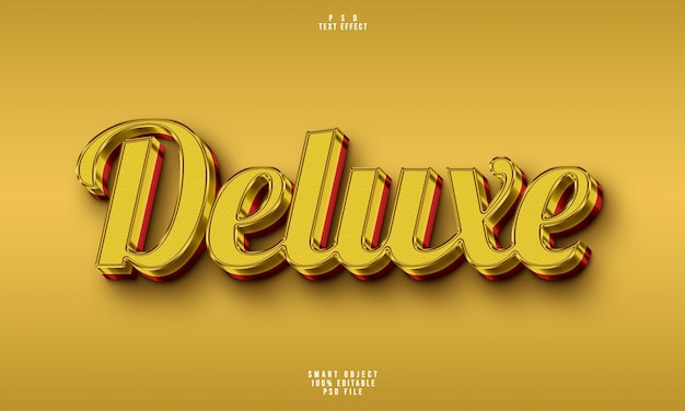 Efecto de texto editable 3D de lujo