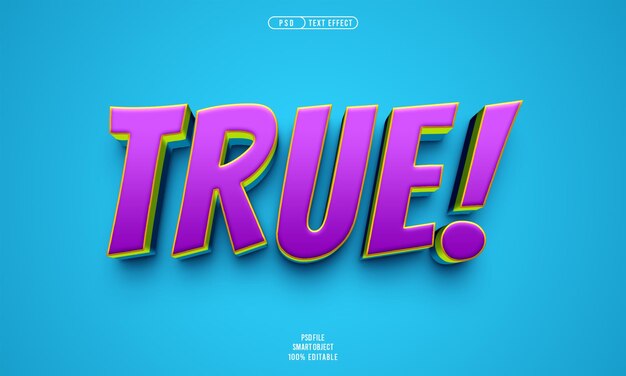 Efecto de texto editable en 3D