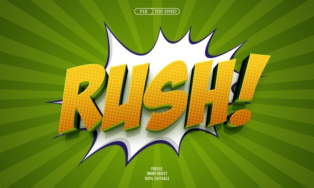 Efecto de texto editable en 3D