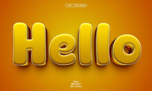 Efecto de texto editable en 3D