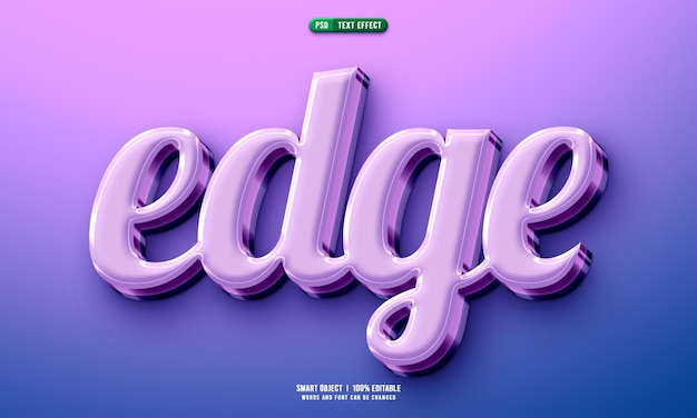 Efecto de texto editable en 3D