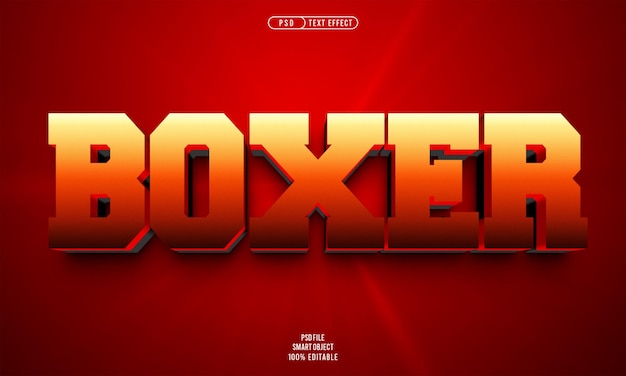 Efecto de texto editable Boxer 3D