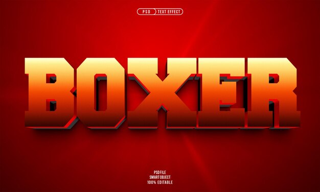 Efecto de texto editable Boxer 3D