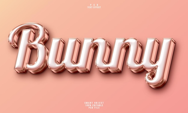 Efecto de texto editable en Bunny 3D