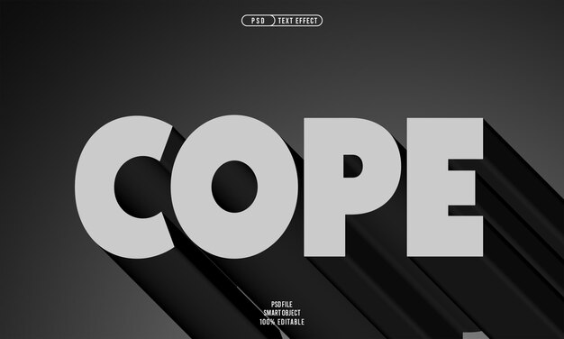 Efecto de texto editable Cope 3D