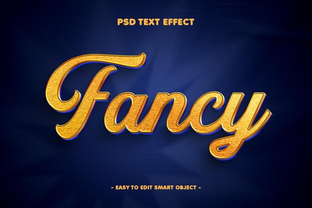 Efecto de texto editable de estilo dorado de fantasía