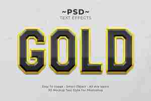 PSD gratuito efecto de texto editable en estilo de texto dorado.