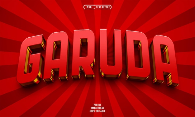 Efecto de texto editable en Garuda 3D