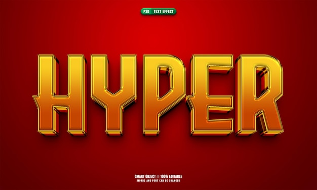 Efecto de texto editable Hyper 3D