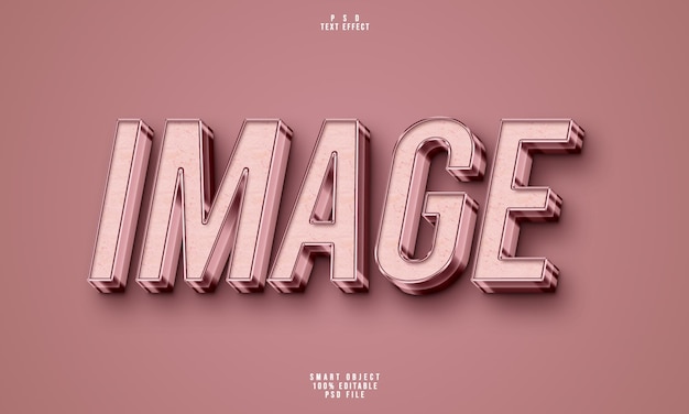 Efecto de texto editable de imagen 3D