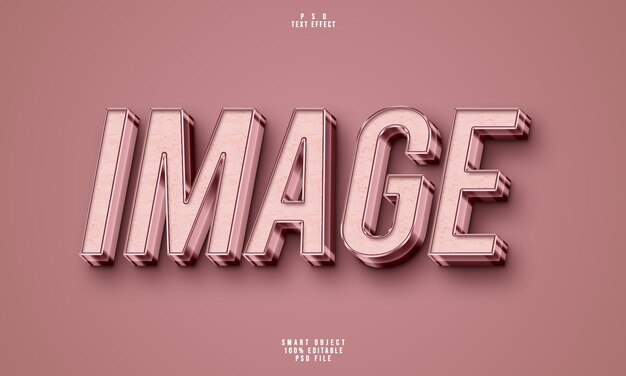 Efecto de texto editable de imagen 3D