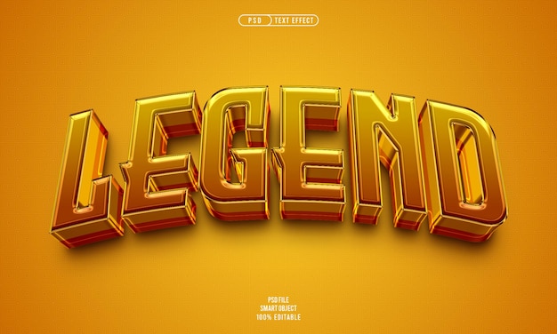 Efecto de texto editable en leyenda 3D