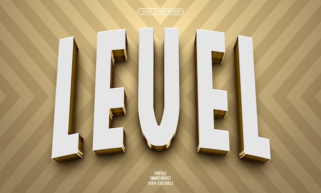 Efecto de texto editable de nivel 3D