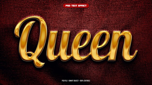 Efecto de texto editable Queen 3D