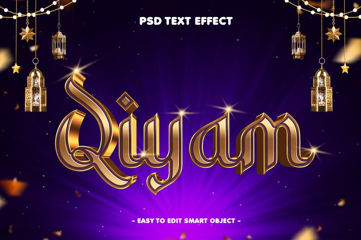 PSD gratuito efecto de texto editable de ramadan kareem