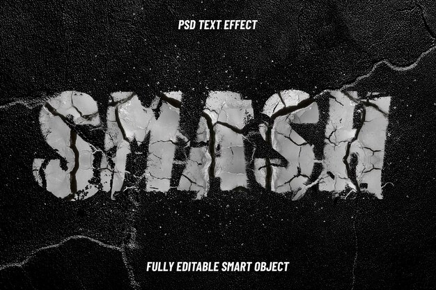 Efecto de texto editable de Smash