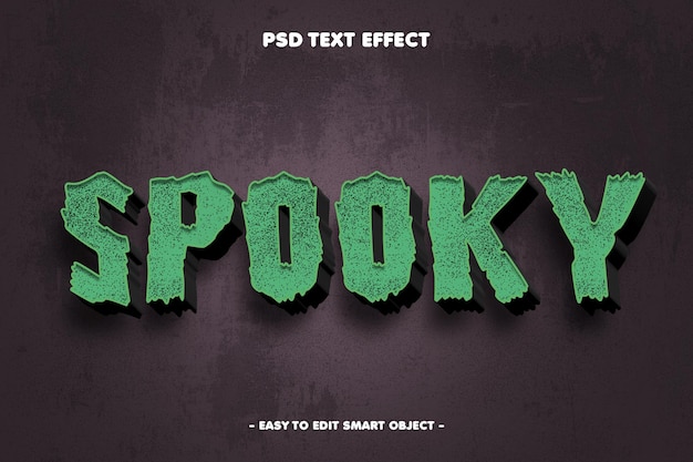 Efecto de texto editable de terror espeluznante