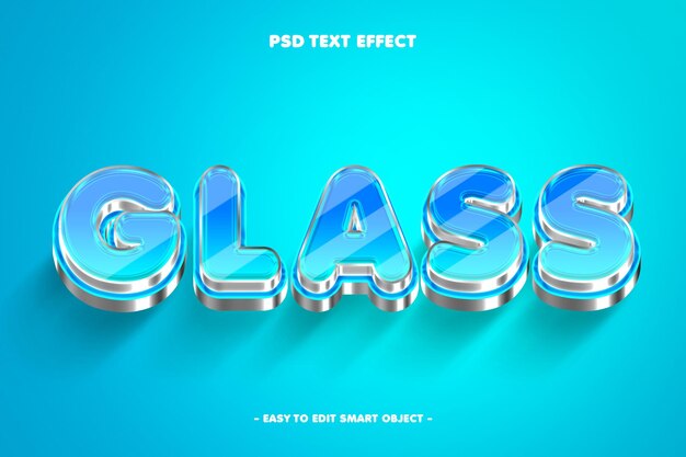 Efecto de texto editable en vidrio