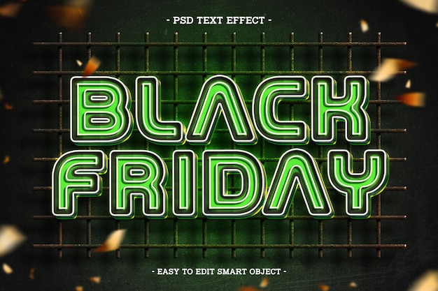 Efecto de texto editable para el viernes negro
