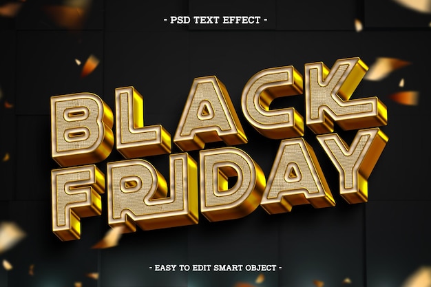 Efecto de texto editable para el viernes negro