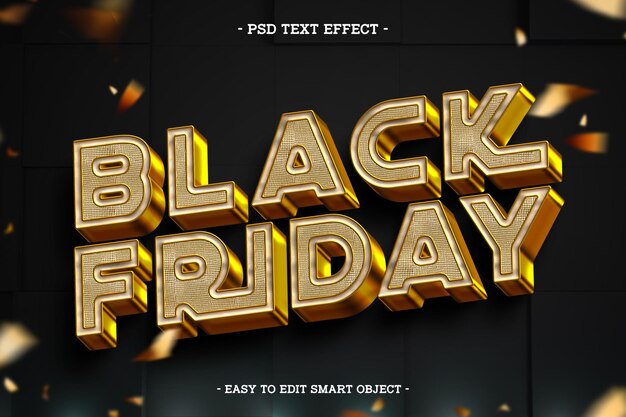 Efecto de texto editable para el viernes negro