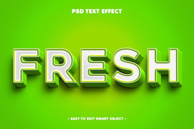 Efecto de texto fresco
