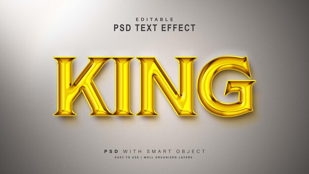 Efecto de texto Gold King