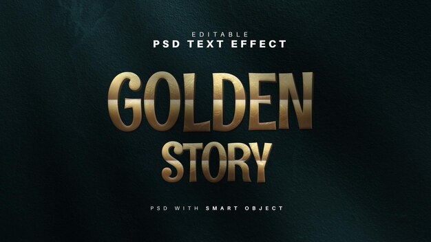 Efecto de texto Golden Story