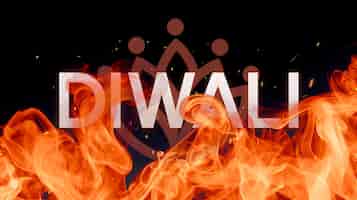 PSD gratuito efecto de texto grabado editable para diwali
