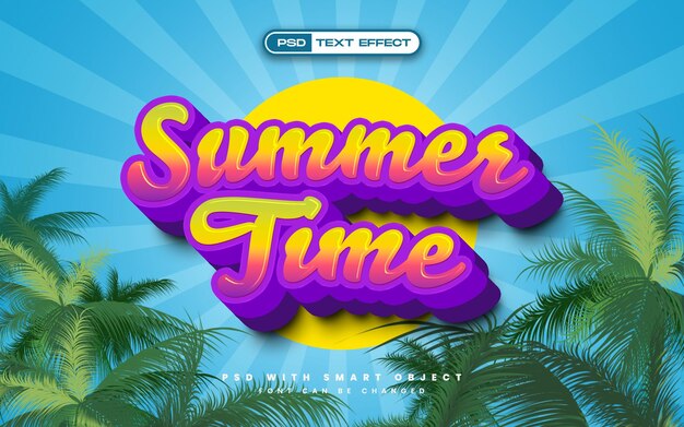 Efecto de texto de horario de verano