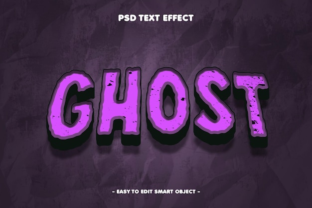 Efecto de texto de horror editable para fantasmas
