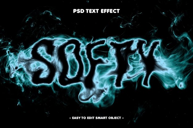 Efecto de texto de humo suave