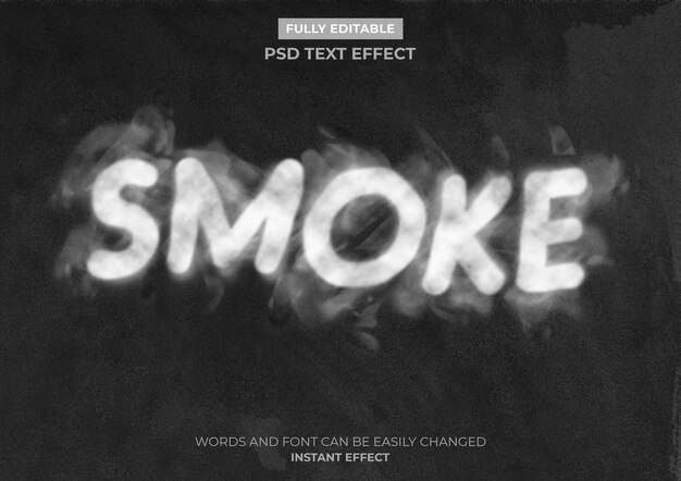 Efecto de texto de humo