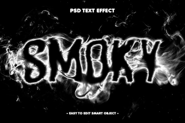 Efecto de texto de humo