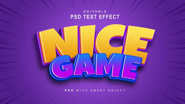 Efecto de texto de juego agradable