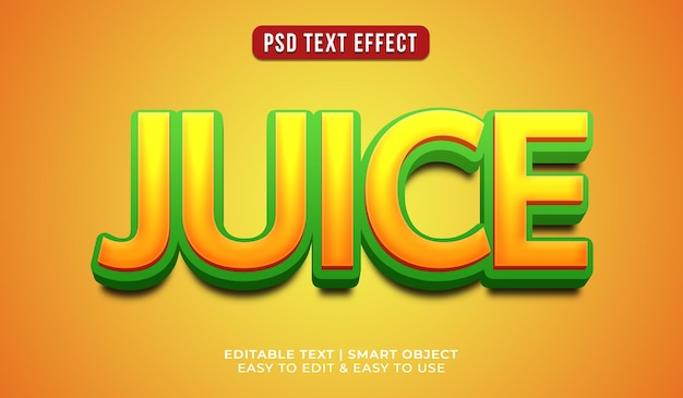 efecto de texto de jugo editable