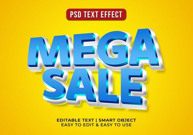 Efecto de texto de mega venta editable