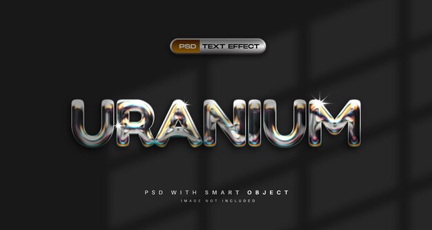 Efecto de texto metálico de uranio