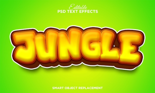 Efecto de texto moderno de dibujos animados en 3d