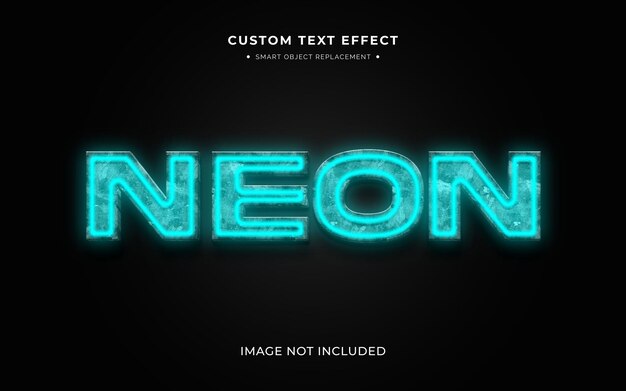 efecto de texto de neón de tubo azul
