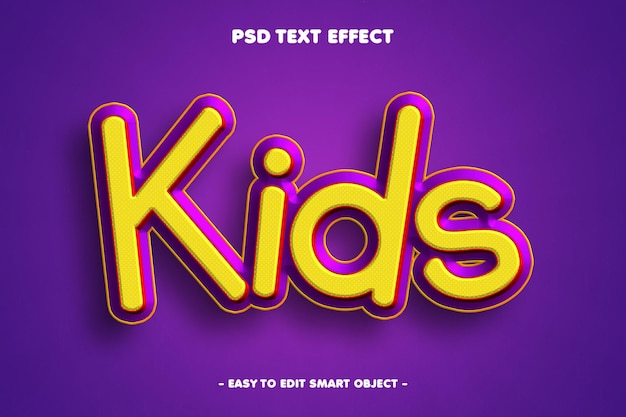 Efecto de texto para niños