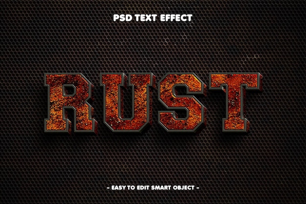 Efecto de texto oxidado