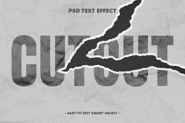 Efecto de texto de papel recortado