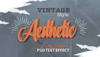 PSD gratuito efecto de texto psd de estilo vintage 3d