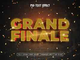 PSD gratuito efecto de texto psd de gran final