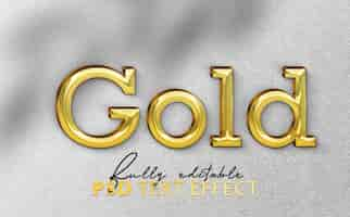 PSD gratuito efecto de texto psd de oro brillante