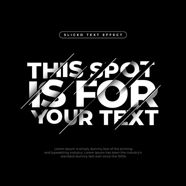 EFECTO DE TEXTO EN REBANADO MODERNO DINÁMICO